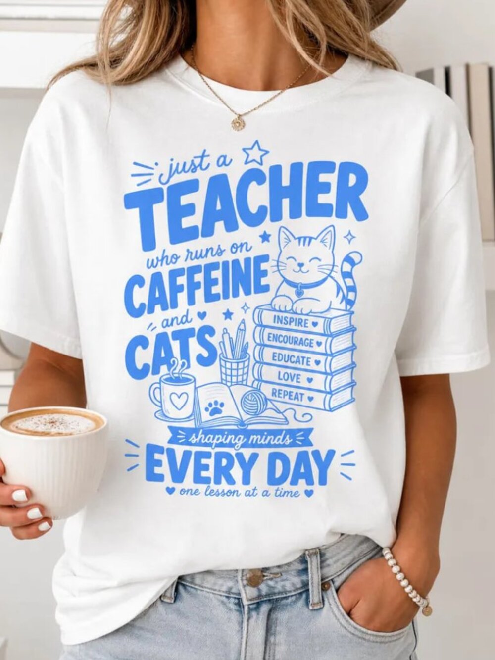 Funny Teacher Cat Shirt, Cat Shirt, Cat Teacher Tee, Cat Lover Gift